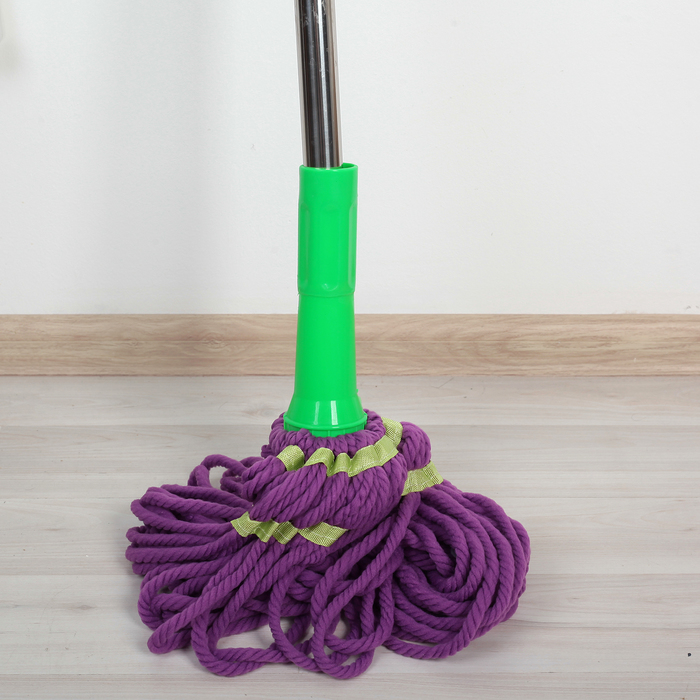 Швабра с отжимом, насадка из микрофибры, 110 см