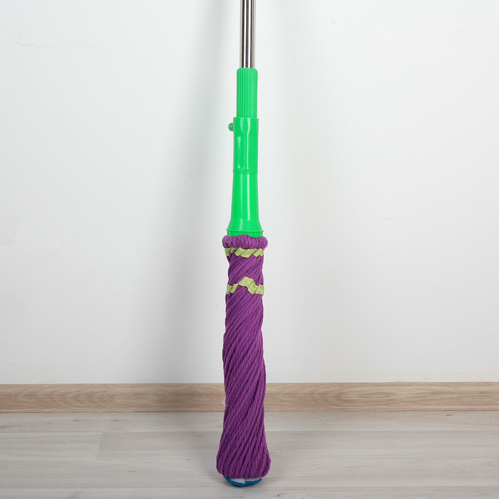 Швабра с отжимом, насадка из микрофибры, 110 см