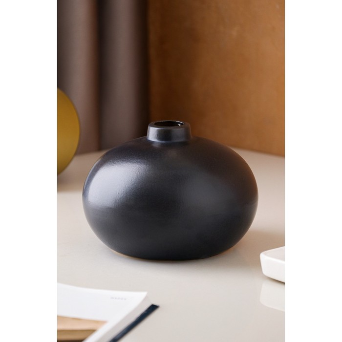 Ваза "Мармарис" чёрная