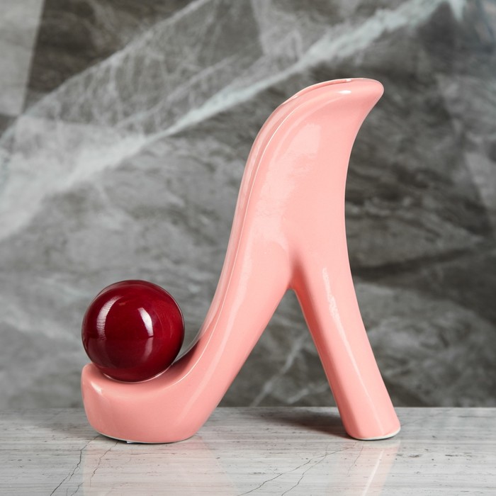 Ваза "Туфелька" розовая