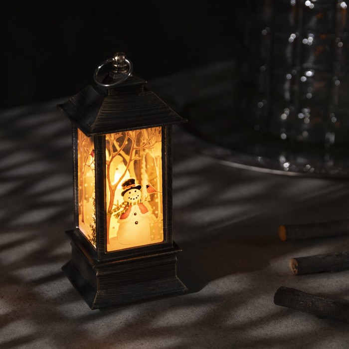 фото Фигура световая "фонарик цвет бронза", 13х5.5х5.5 см, 3хlr44, т/белый luazon lighting