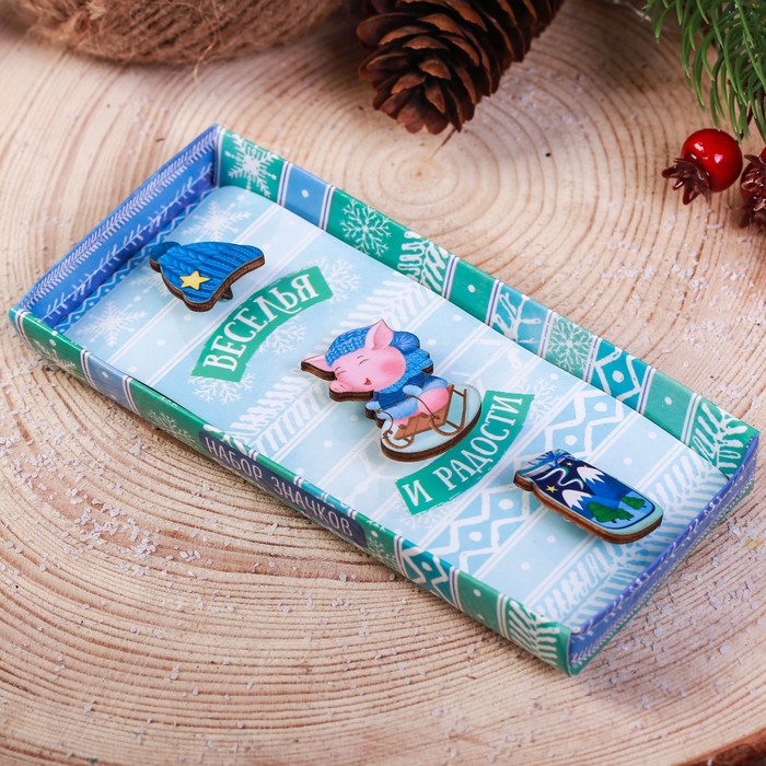 Набор значков "Веселья и радости"