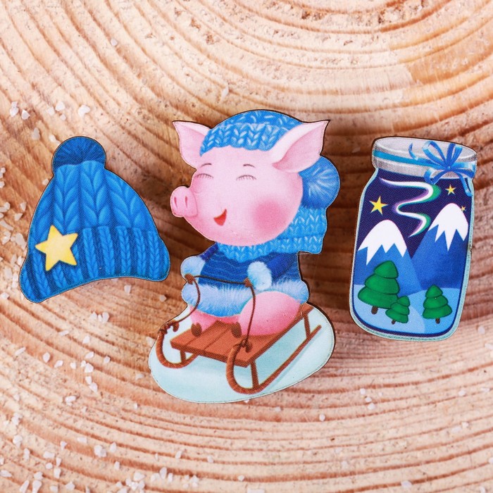 Набор значков "Веселья и радости"