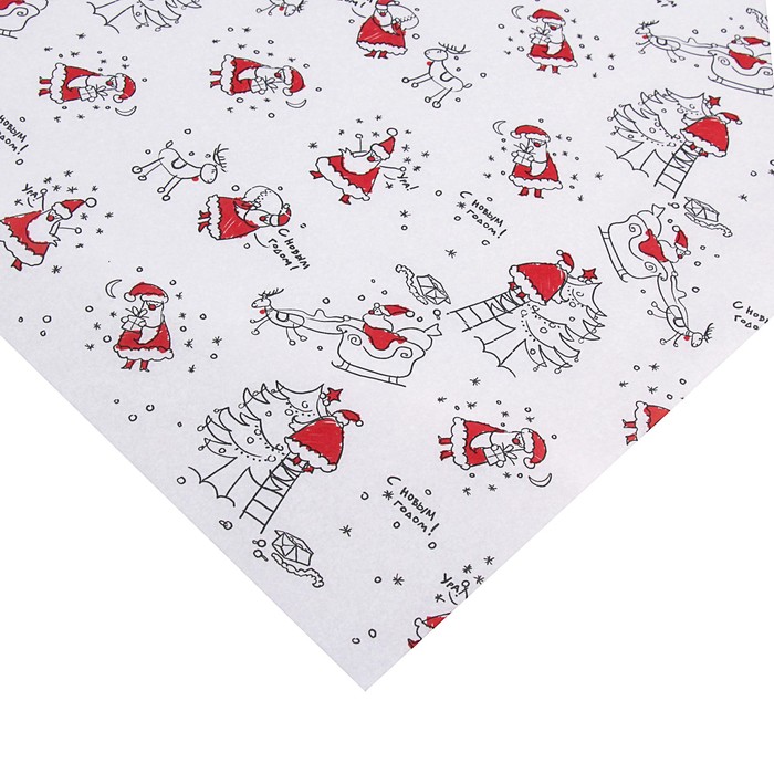 Бумага упаковочная тишью "Товарищи" 0,7 х 10 м