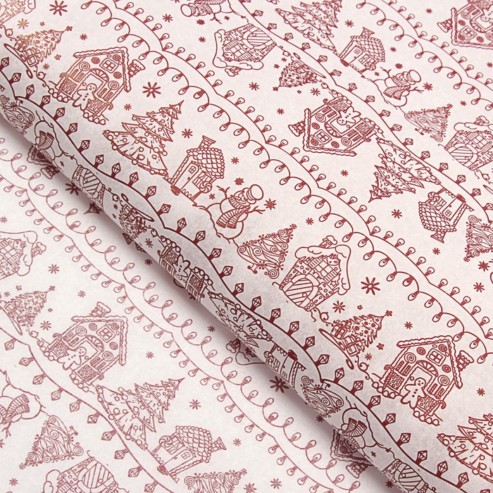 Бумага упаковочная тишью "Весёлая ярмарка" 0,7 х 10 м