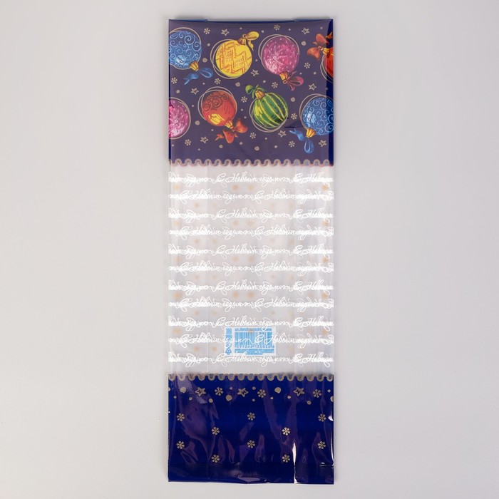 Пакет подарочный "Разновцветные шары". 13,5 х 38 см. 60 мкм