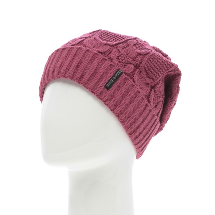 Шапка, размер 35×25 см, цвет брусничный