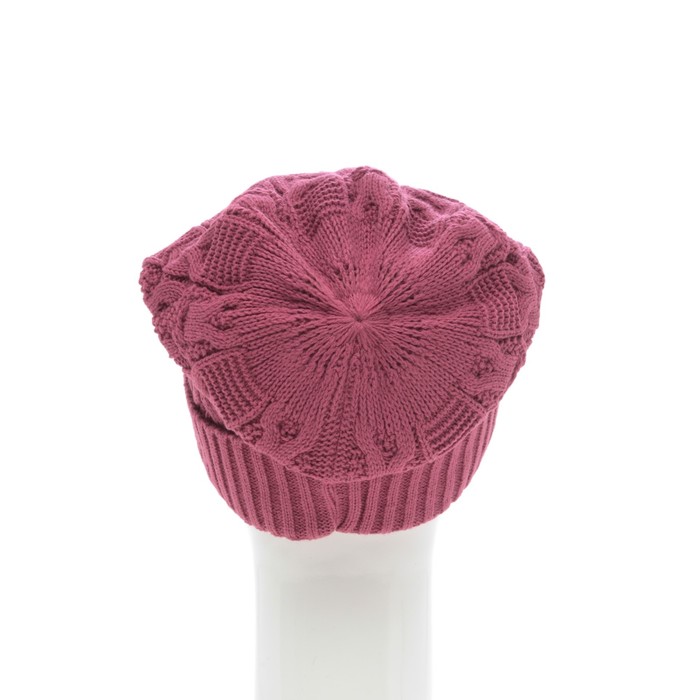 Шапка, размер 35×25 см, цвет брусничный