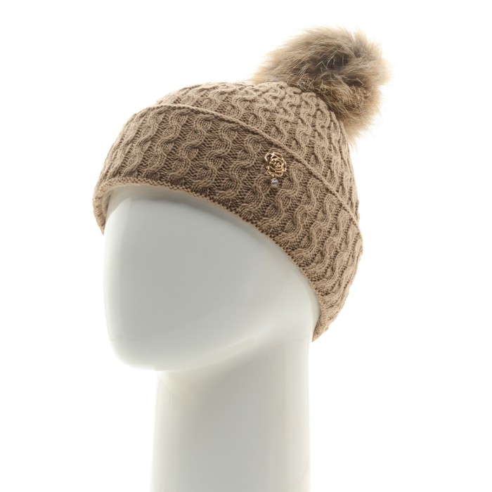 Шапка, размер 35×25 см, цвет бежевый