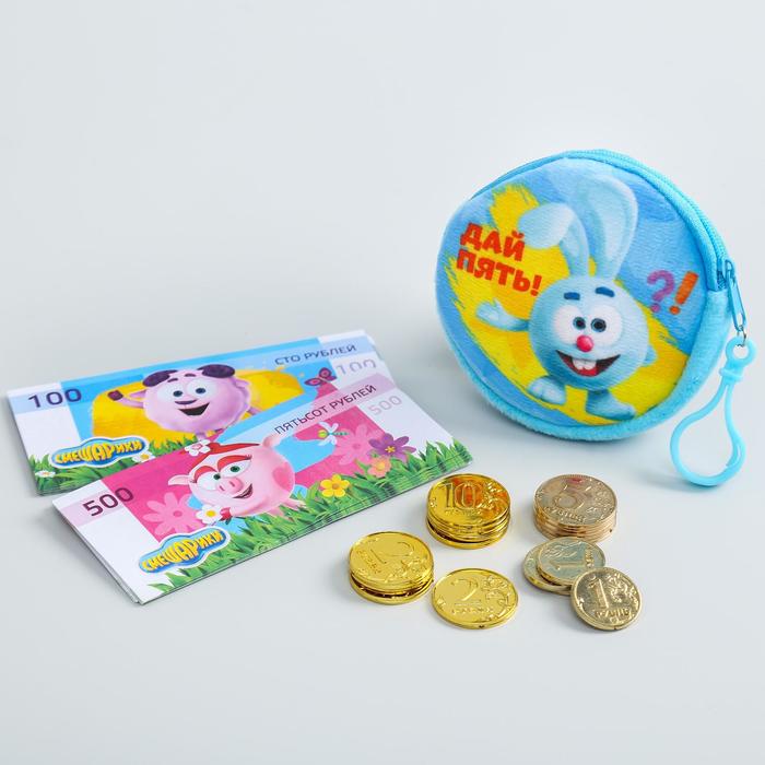 Набор кошелек + деньги "Первые покупки Крош", СМЕШАРИКИ