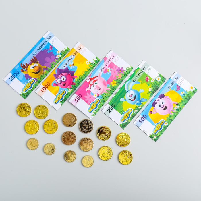 Набор кошелек + деньги "Первые покупки Крош", СМЕШАРИКИ