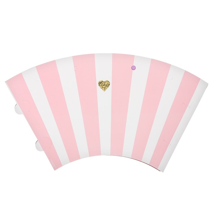 Конусный пакет круглый складной на лентах love, 24 х 28 см