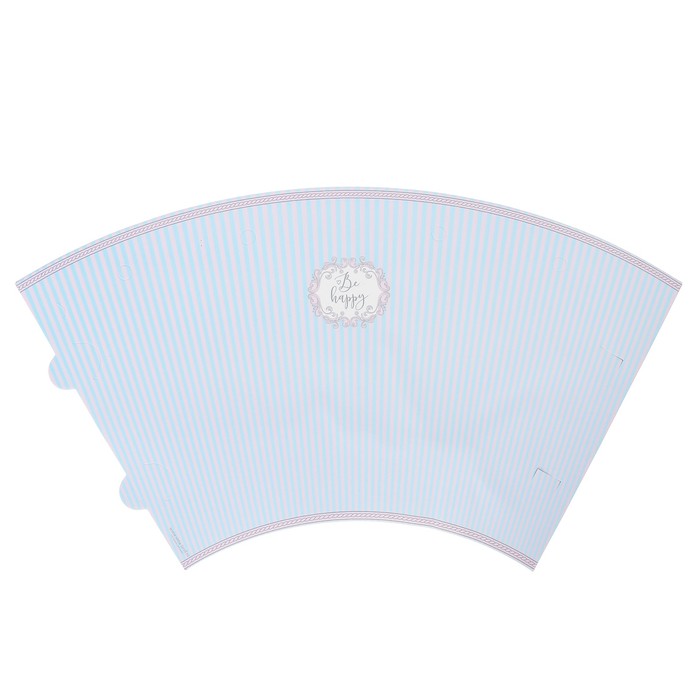 Конусный пакет круглый складной на лентах be happy, 24 х 28 см