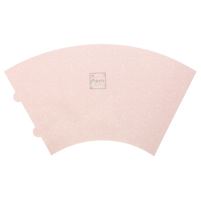 Конусный пакет круглый складной на лентах Flowers, 24 х 28 см