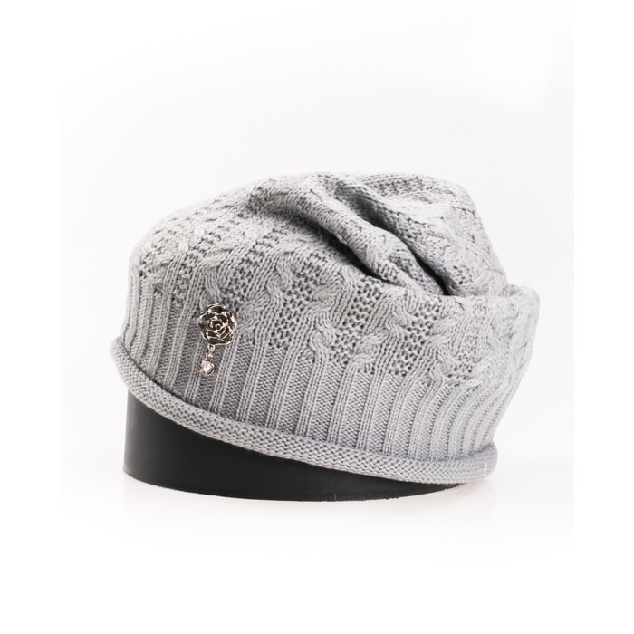 Шапка, размер 35×25 см, цвет светло-серый