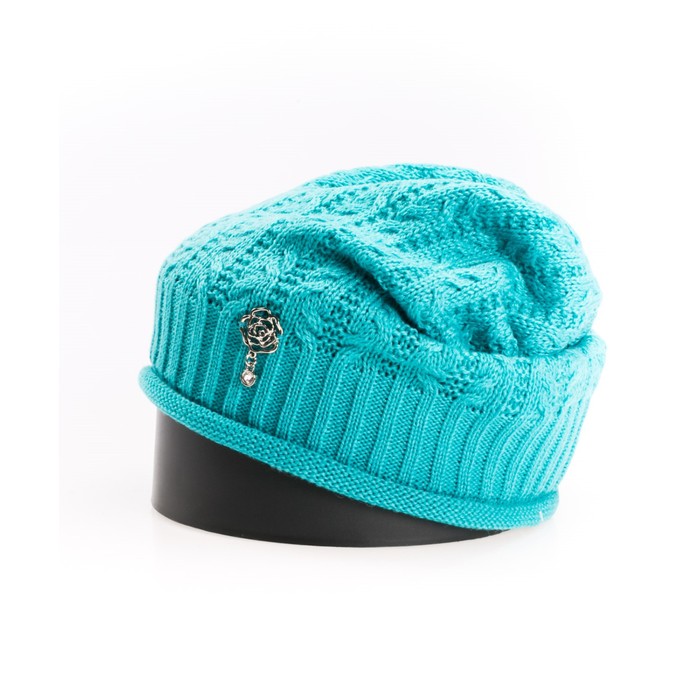 Шапка, размер 35×25 см, цвет бирюзовый