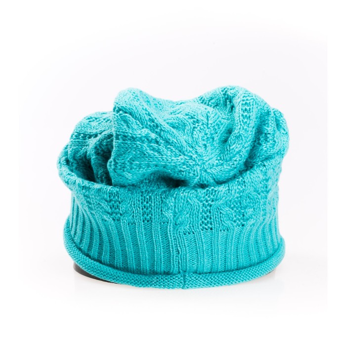 Шапка, размер 35×25 см, цвет бирюзовый