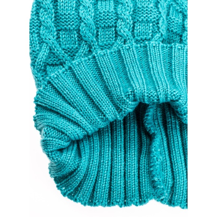 Шапка, размер 35×25 см, цвет морская волна