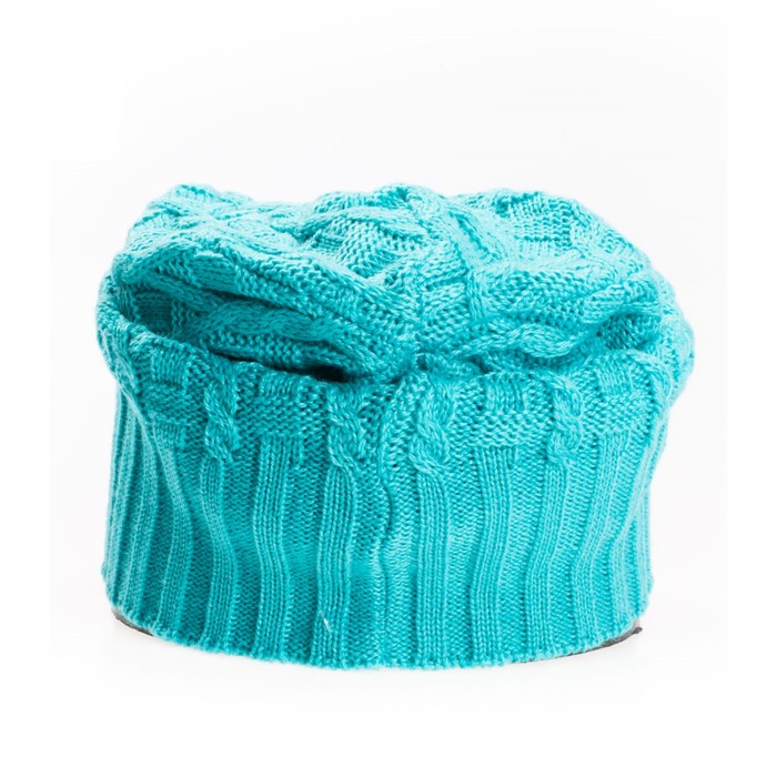 Шапка, размер 35×25 см, цвет морская волна