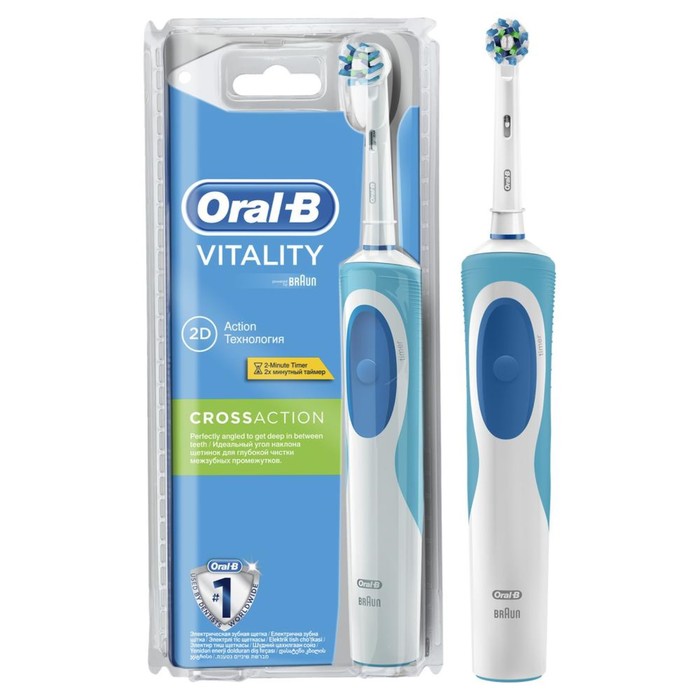 Электрическая зубная щетка Oral-B Vitality D12.513, вращательная, 7600 об/мин, блистер