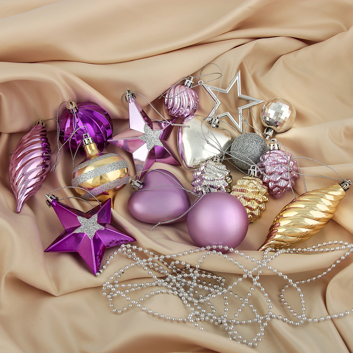 Набор украшений пластик 54 шт "Ариозо" микс