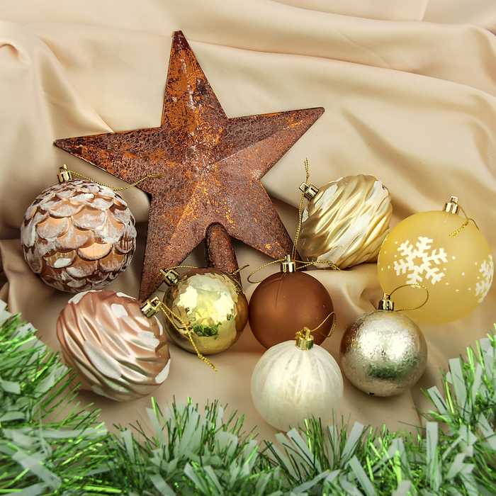 Набор украшений пластик 34 шт "Новогодняя фантазия" микс