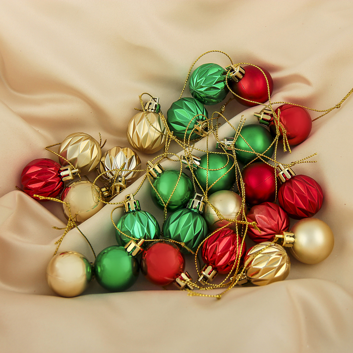 Набор шаров пластик d-3 см 24 шт "Малышки " микс