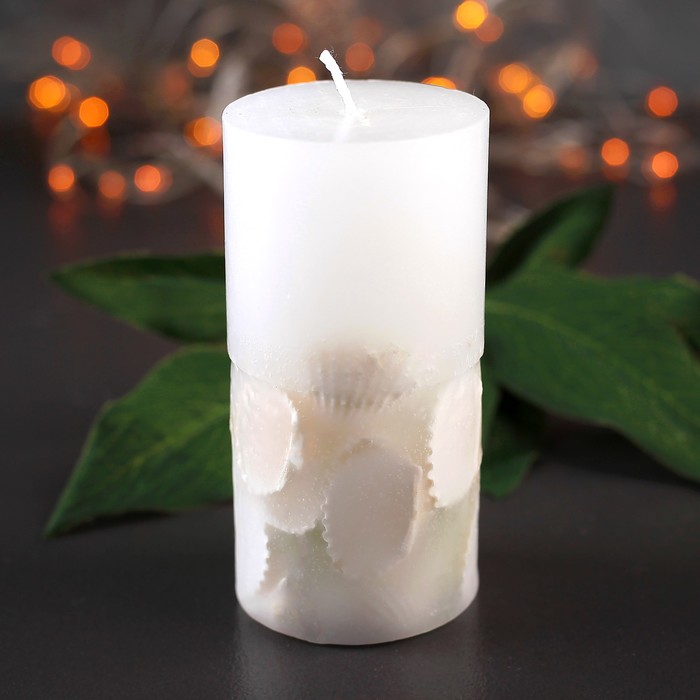 Свеча цилиндр, 5х5,5см, "Морская"