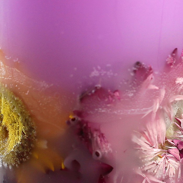 Свеча цилиндр, 5х10см, "Цветочная"