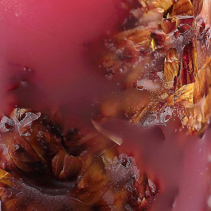 Свеча цилиндр, 5х10см, "Цветочная"