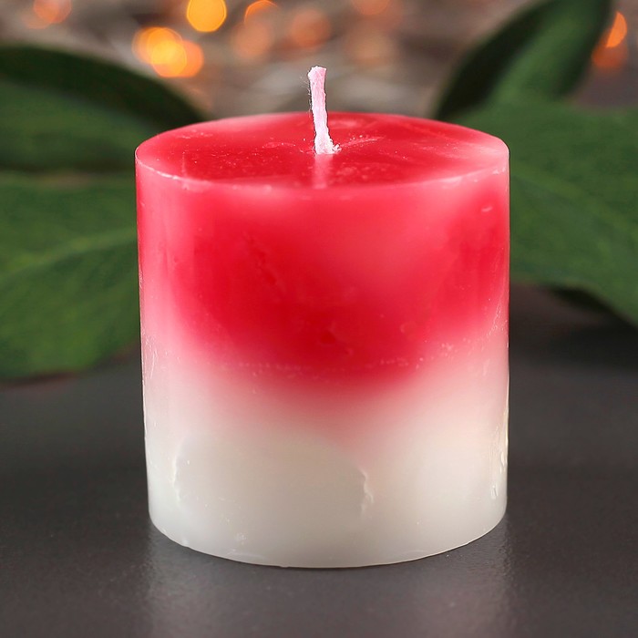 Свеча цилиндр, 5х5см, "Морская мозаика"