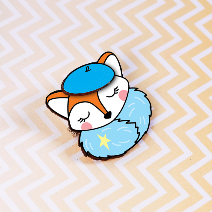 Значок многослойный "Foxy_officilal"