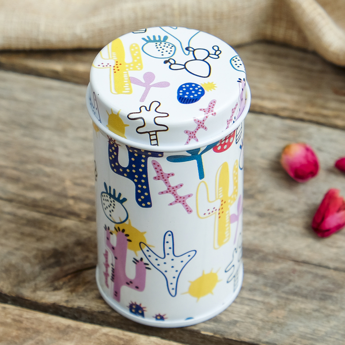 Шкатулка металл "Кактусы" МИКС 7,5х4х4 см