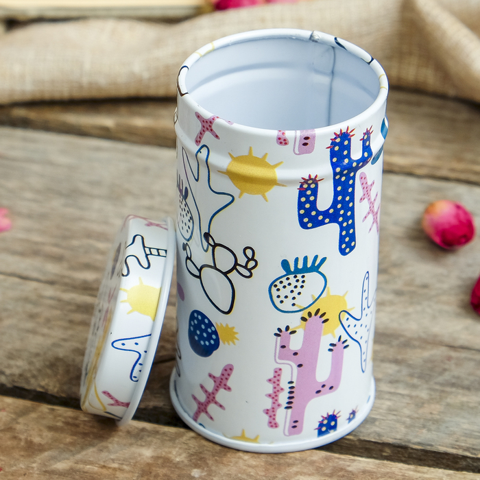 Шкатулка металл "Кактусы" МИКС 7,5х4х4 см