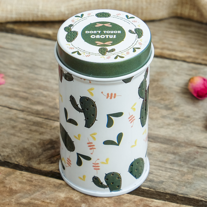 Шкатулка металл "Кактусы" МИКС 7,5х4х4 см