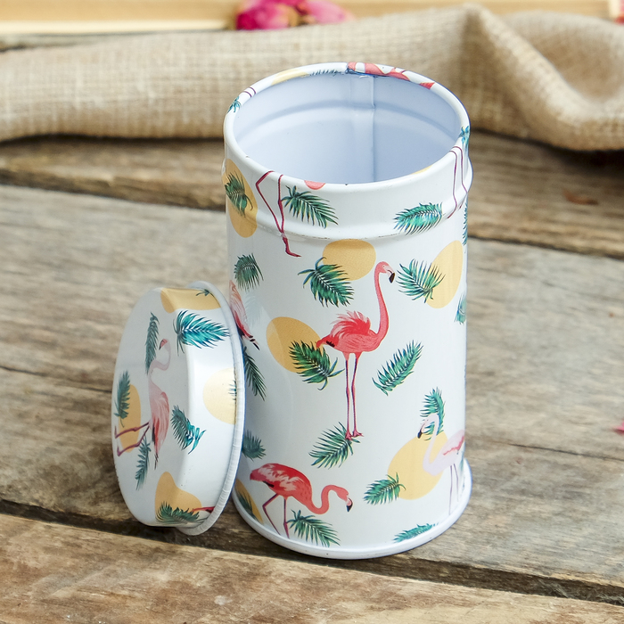 Шкатулка металл "Фламинго" МИКС 7,5х4х4 см