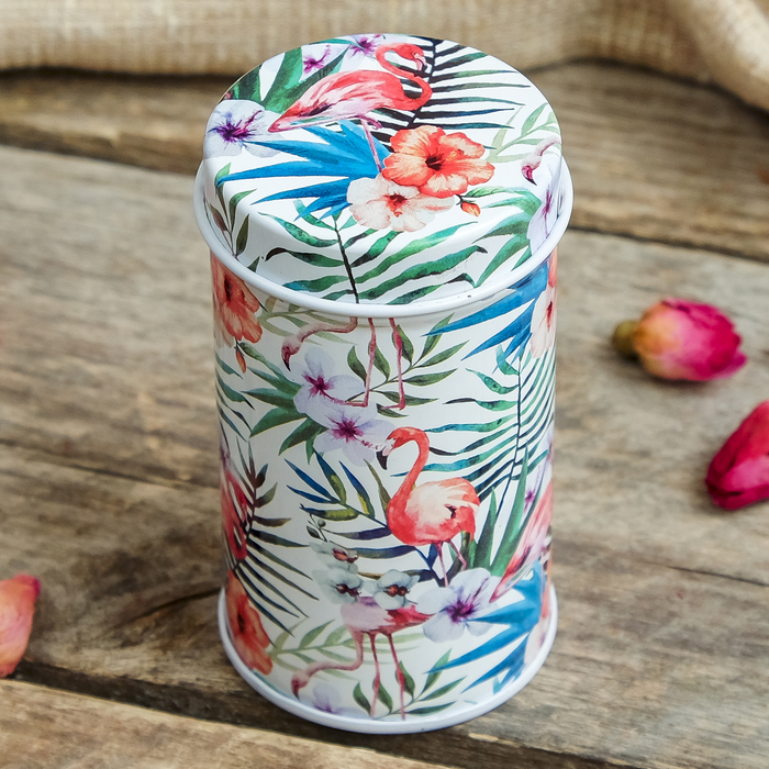 Шкатулка металл "Фламинго" МИКС 7,5х4х4 см
