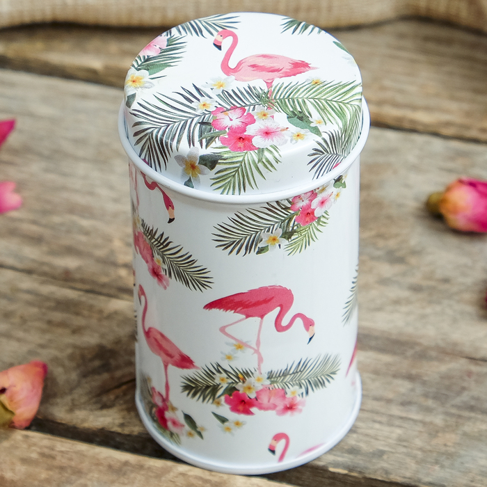 Шкатулка металл "Фламинго" МИКС 7,5х4х4 см