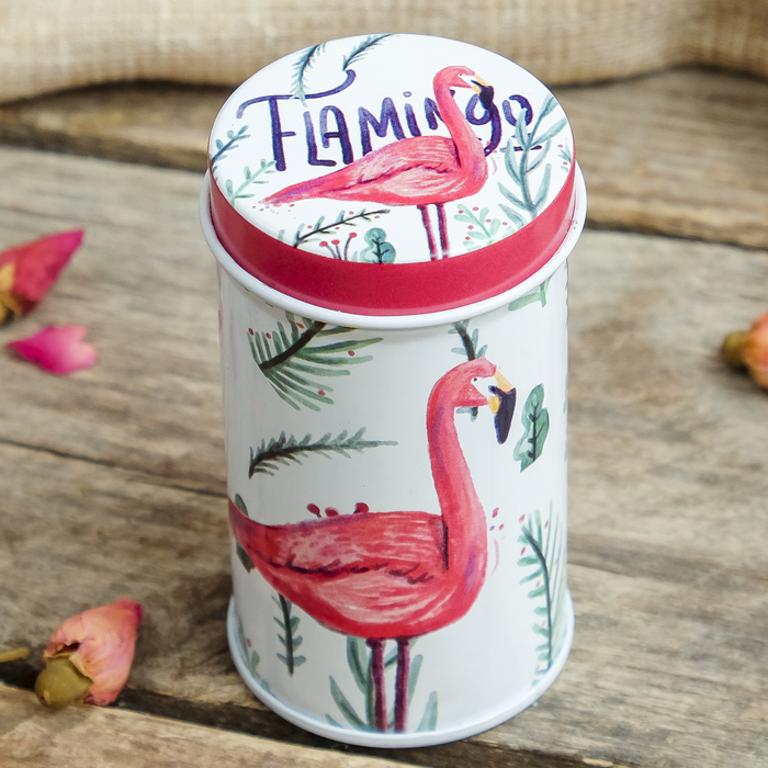 Шкатулка металл "Фламинго" МИКС 7,5х4х4 см