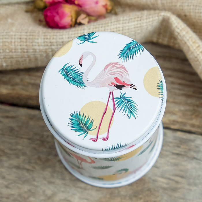 Шкатулка металл "Фламинго" МИКС 7,5х4х4 см
