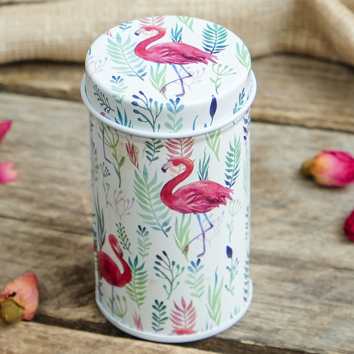 Шкатулка металл "Фламинго" МИКС 7,5х4х4 см