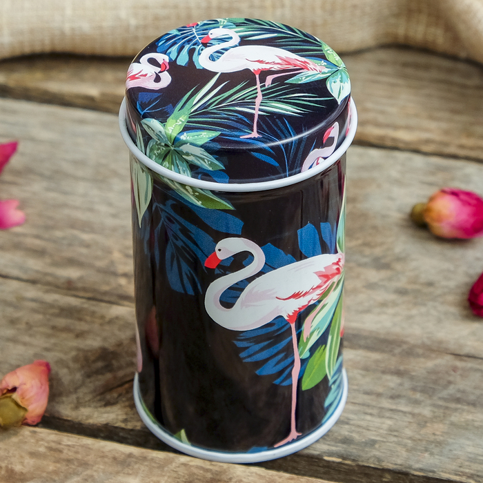 Шкатулка металл "Фламинго" МИКС 7,5х4х4 см