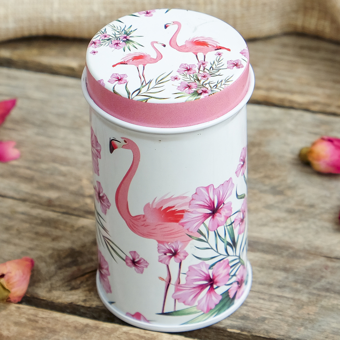Шкатулка металл "Фламинго" МИКС 7,5х4х4 см
