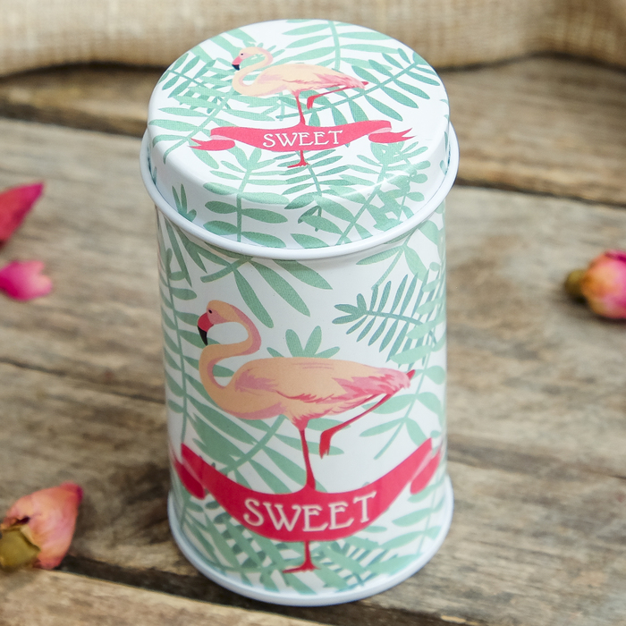 Шкатулка металл "Фламинго" МИКС 7,5х4х4 см