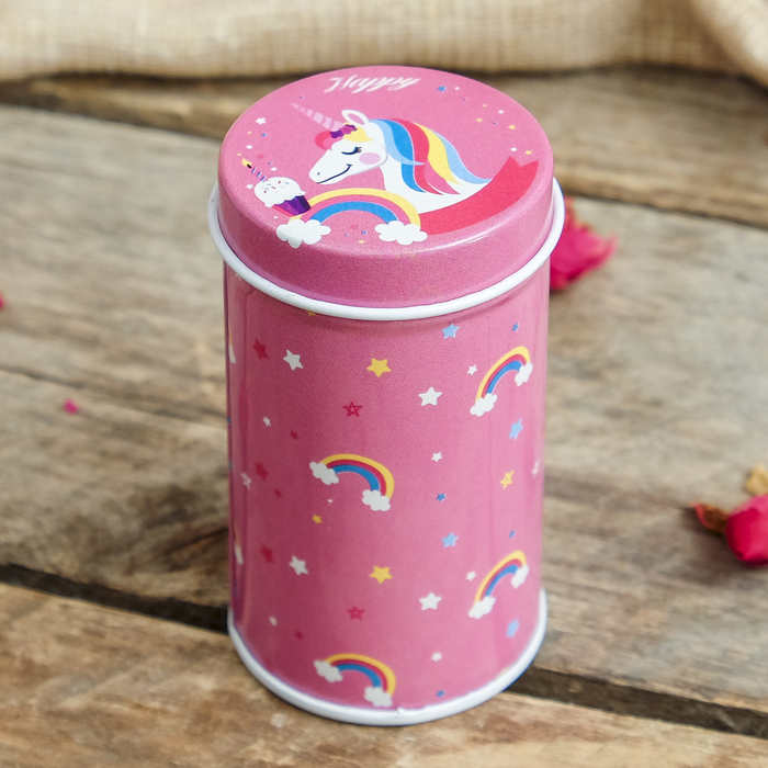 Шкатулка металл "Единороги и радуга" МИКС 7,5х4х4 см