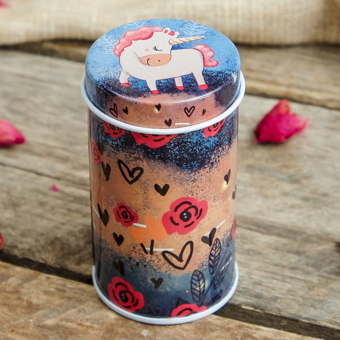 Шкатулка металл "Единороги и радуга" МИКС 7,5х4х4 см