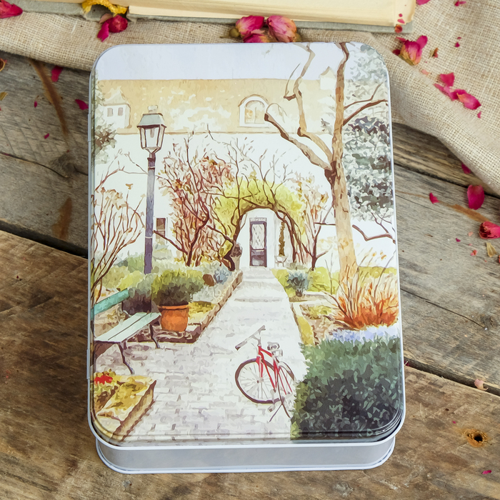 Шкатулка металл "Аллея" 5,5х19,5х13,8 см