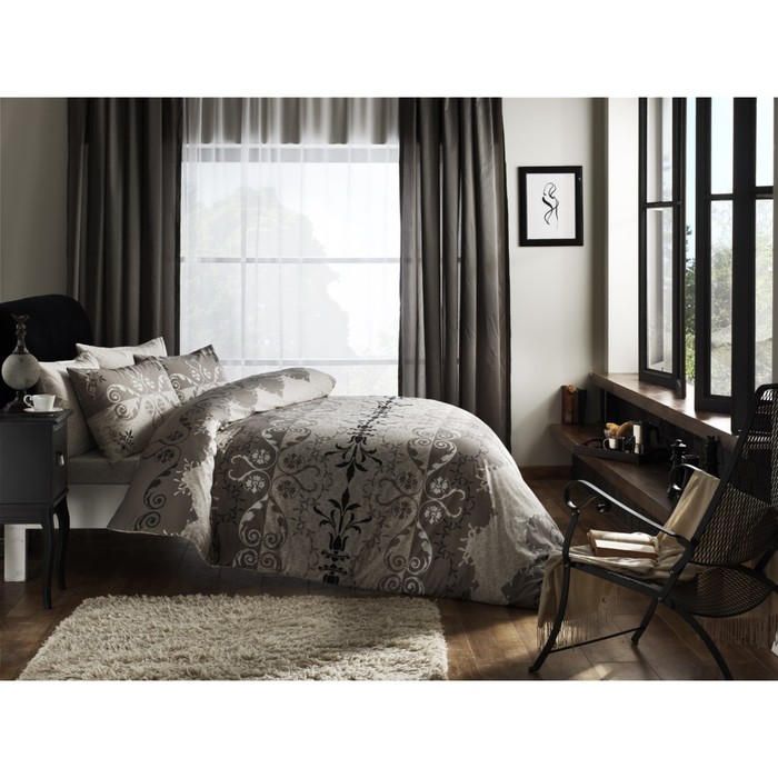 КПБ Elenor 2 сп., размер 240×260 см, 200×220 см, 50×70-2 шт, коричневый