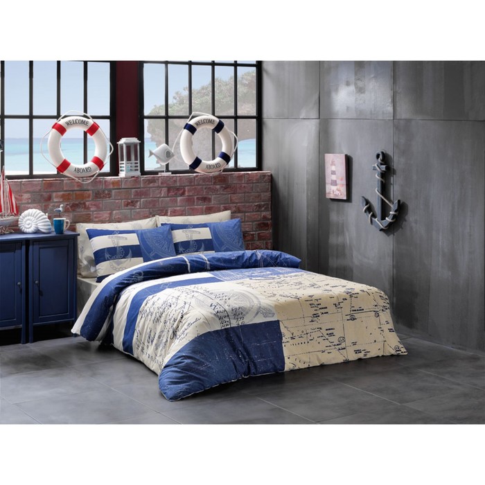 КПБ Saylor 2 сп., размер 240×260 см, 200×220 см, 50×70-2 шт, синий