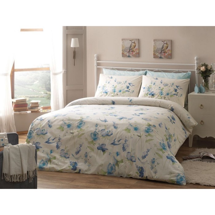 КПБ Sienna дуэт, размер 240×260 см, 160×220 см-2 шт, 50×70-2 шт, голубой